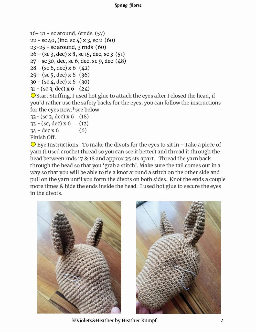 Spring Horse crochet pattern