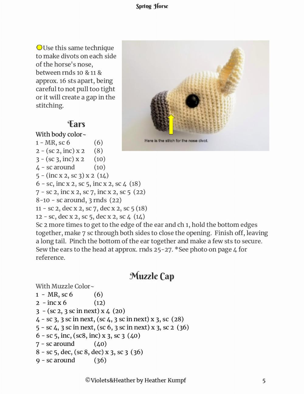 Spring Horse crochet pattern