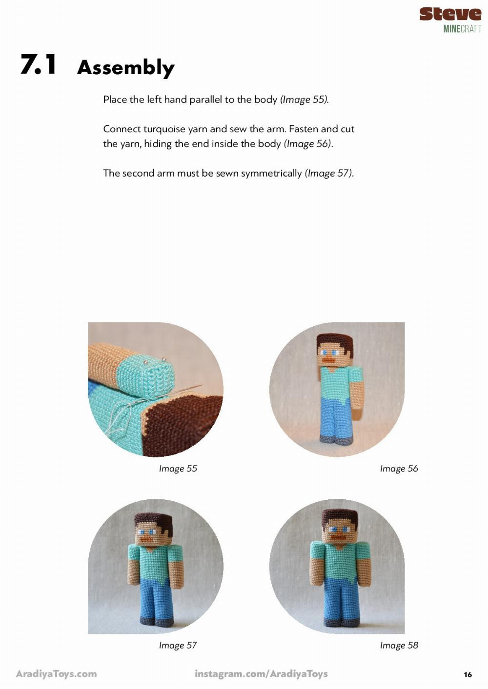 Steve Steve minecraft Minecraft Crochet pattern