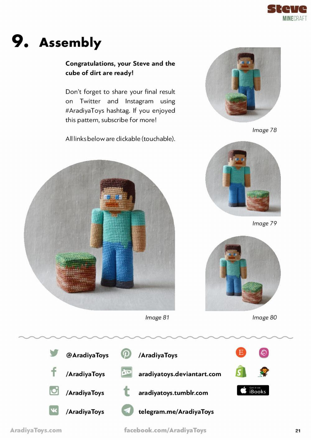 Steve Steve minecraft Minecraft Crochet pattern