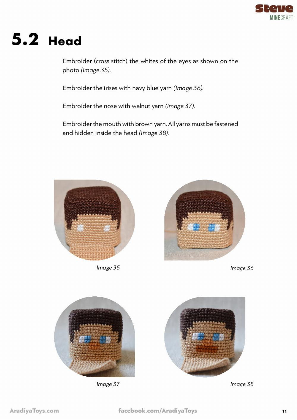 Steve Steve minecraft Minecraft Crochet pattern