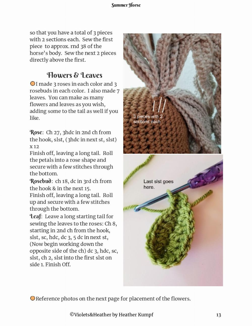 Summer Horse crochet pattern