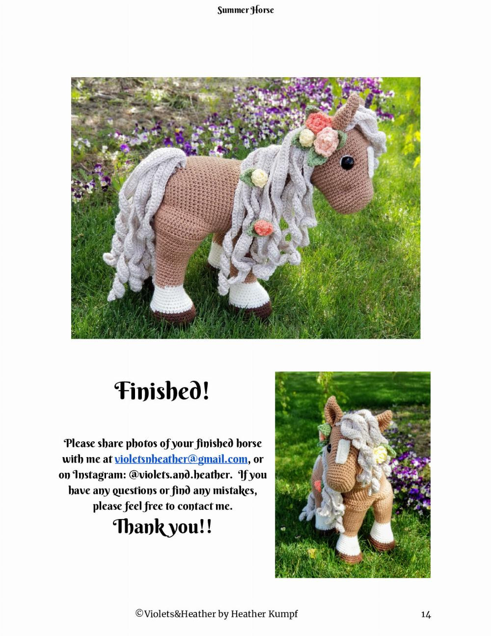 Summer Horse crochet pattern