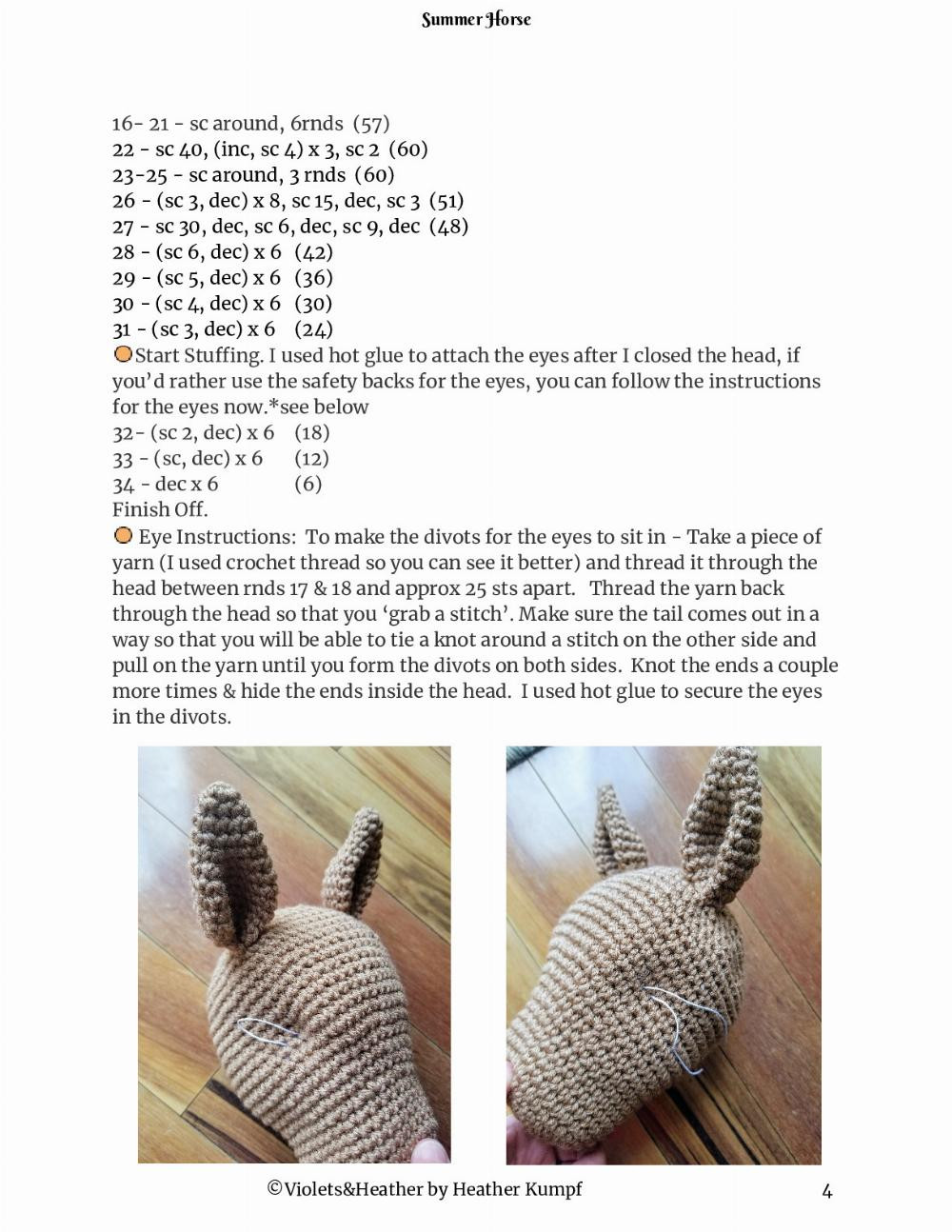 Summer Horse crochet pattern