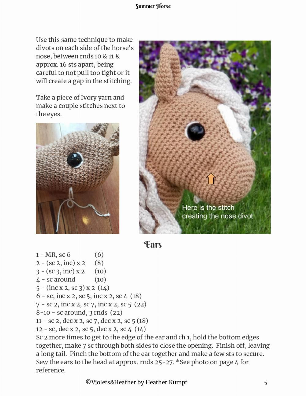 Summer Horse crochet pattern