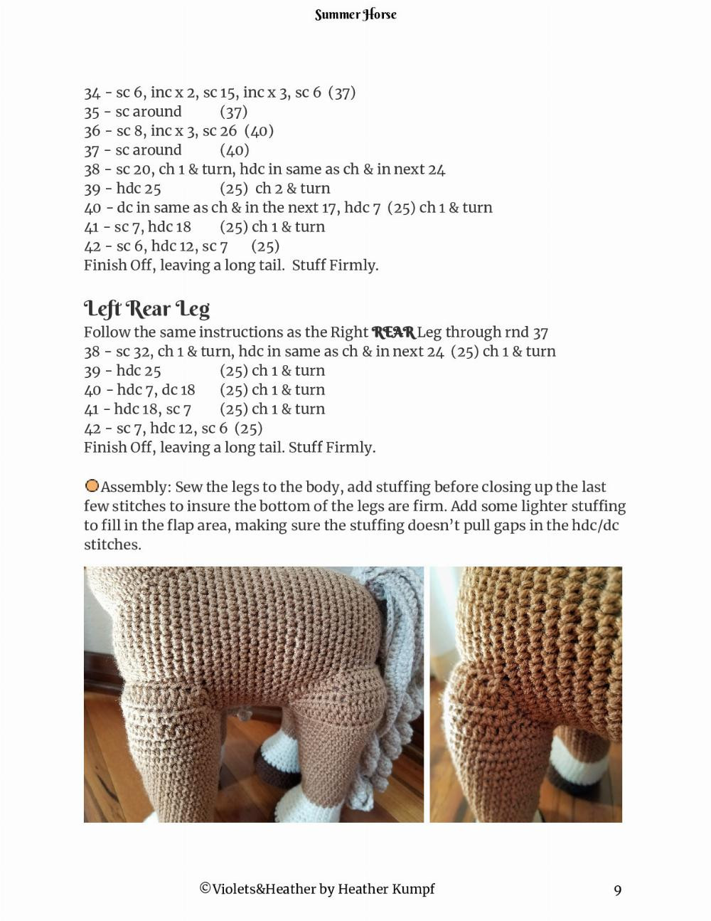 Summer Horse crochet pattern