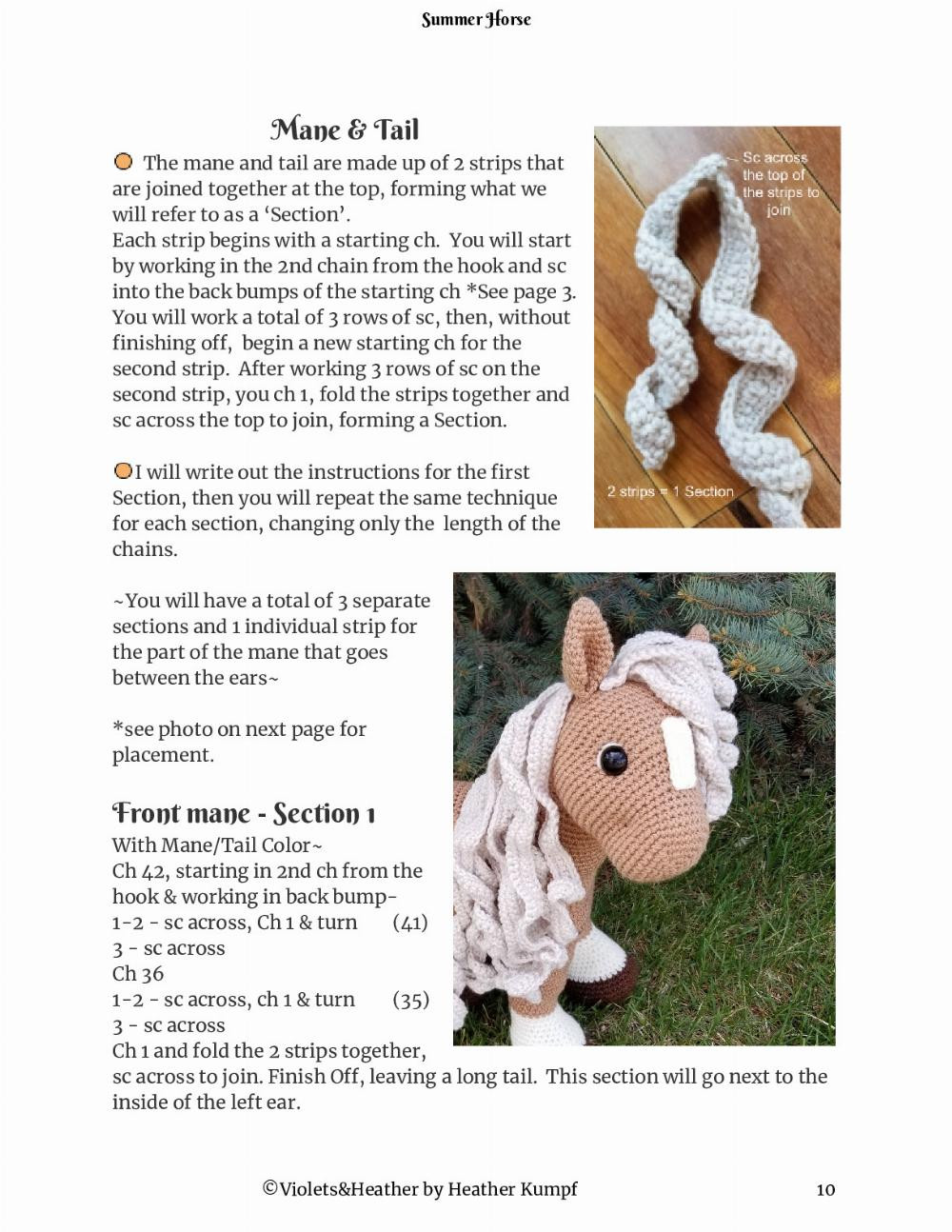 Summer Horse crochet pattern