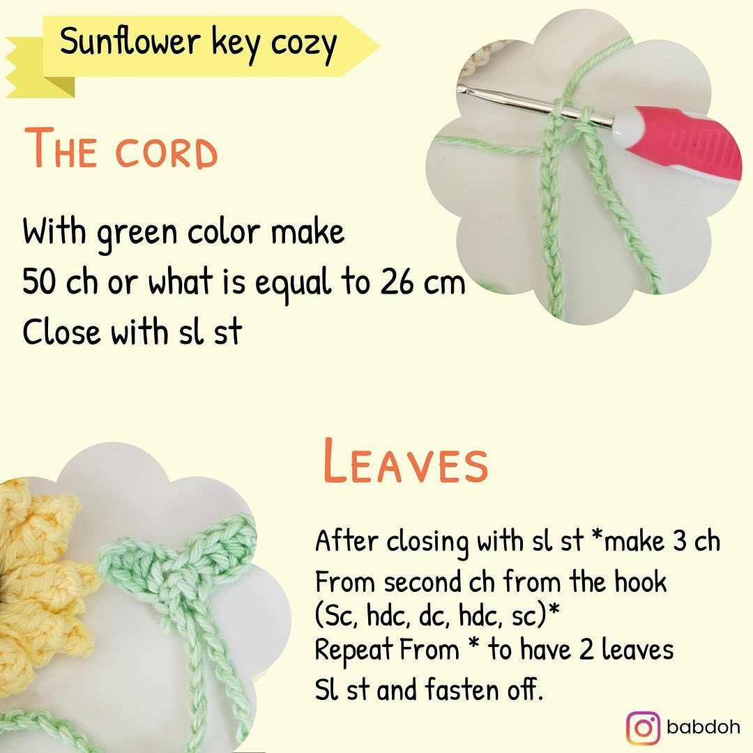 sunflower key cozy crochet pattern