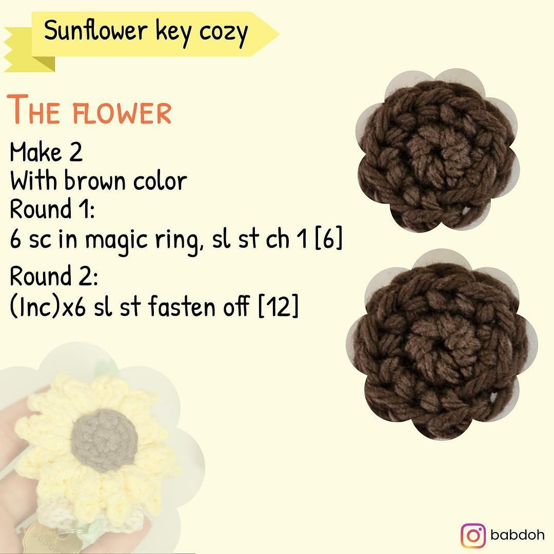 sunflower key cozy crochet pattern