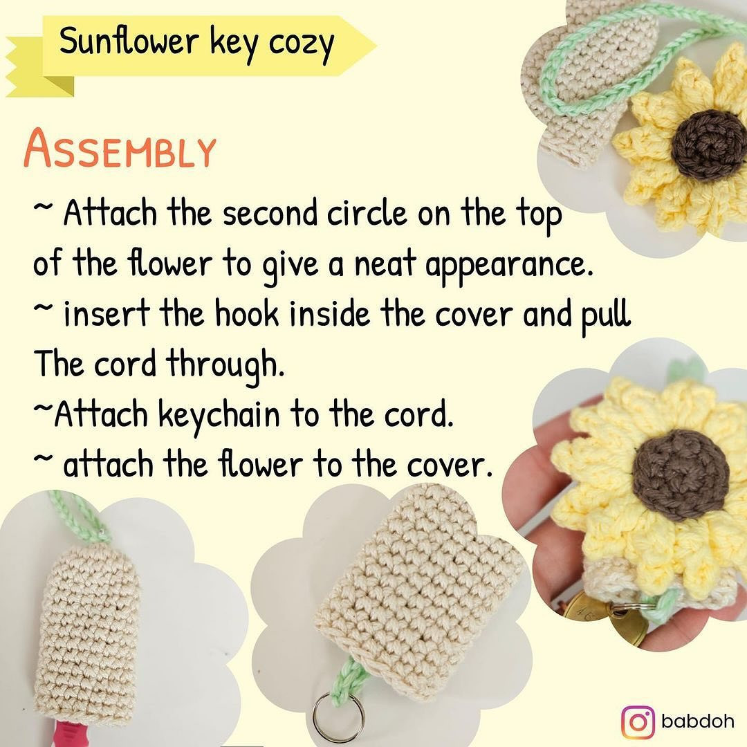 sunflower key cozy crochet pattern