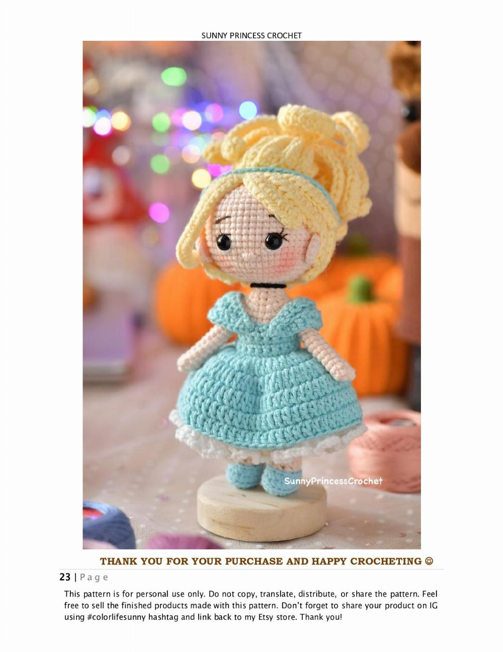 SUNNY PRINCESS CROCHET CINDERELLA PATTERN