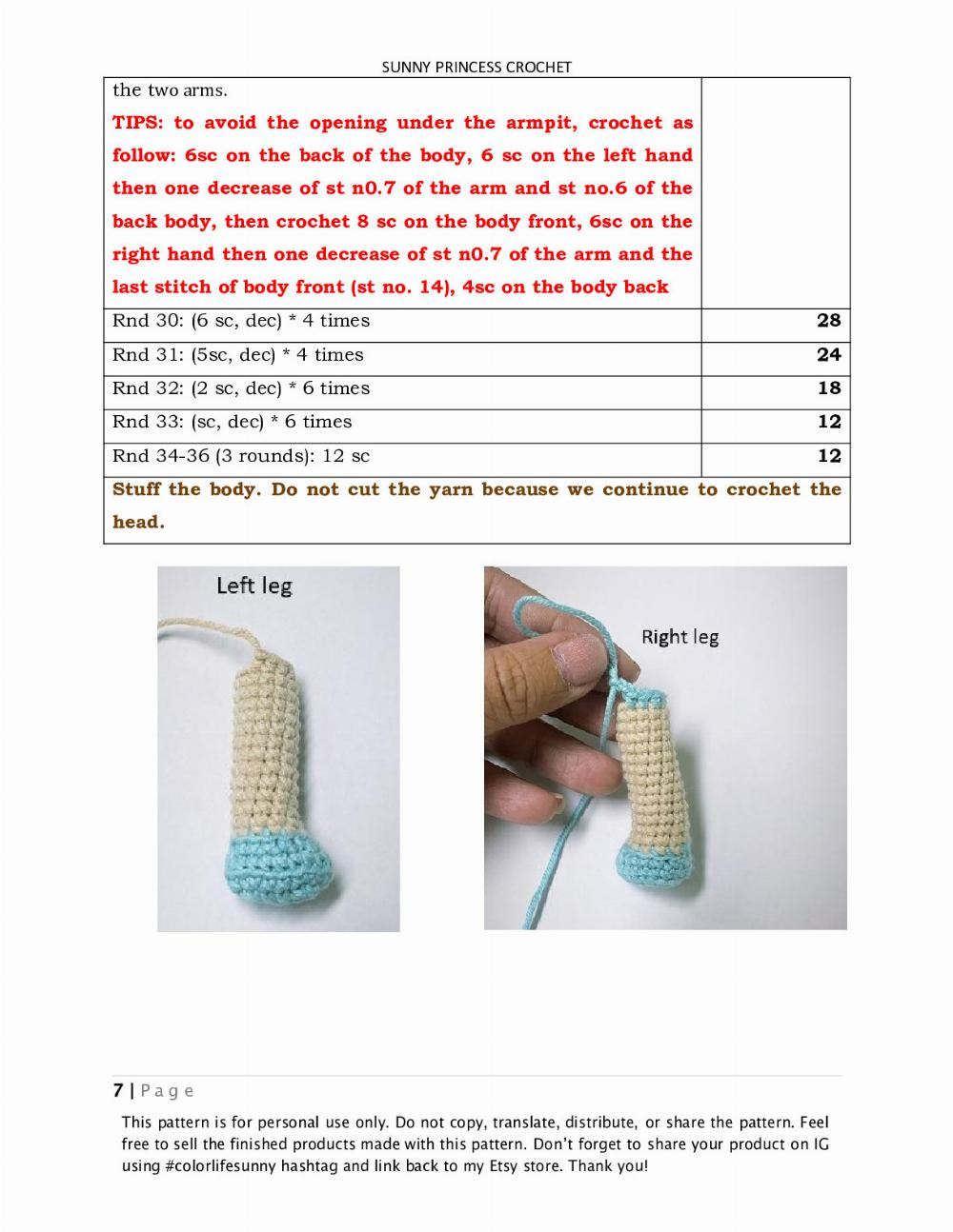 SUNNY PRINCESS CROCHET CINDERELLA PATTERN