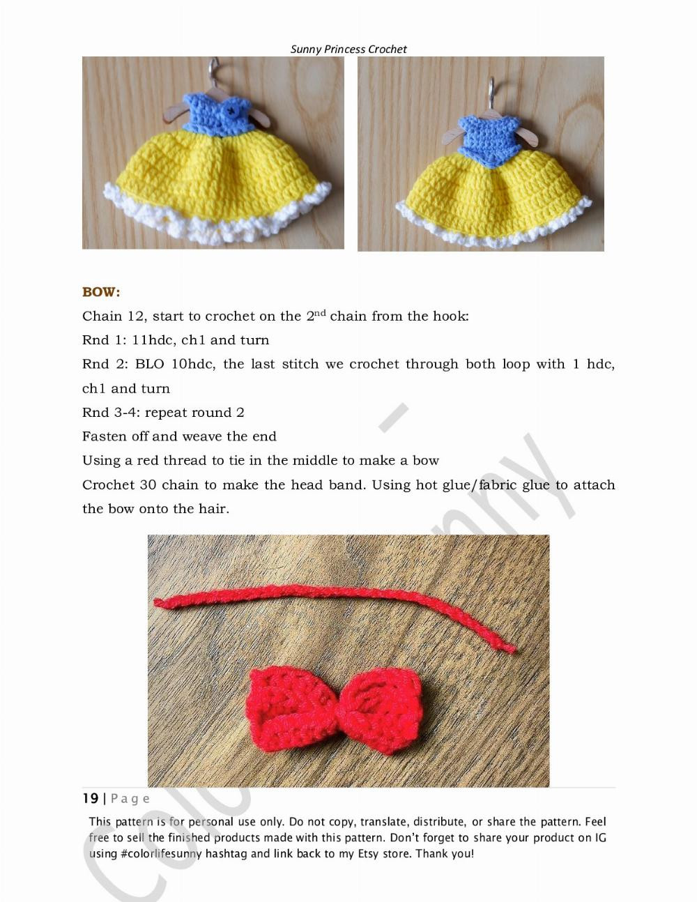 Sunny Princess Crochet SNOW WHITE CROCHET PATTERN