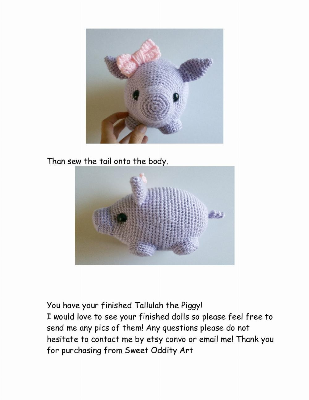 Tallulah and Tiggy the Pigs crochet pattern