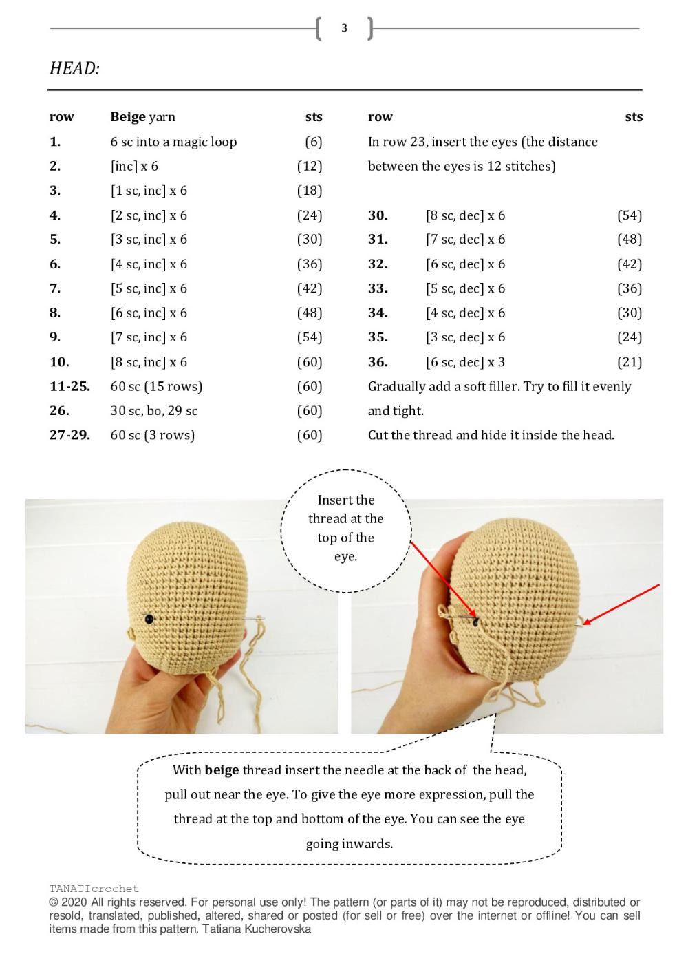 TANATI crochet CROCHET PATTERN “Theona doll”