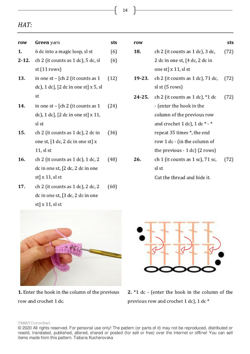 TANATI crochet CROCHET PATTERN “Theona doll”