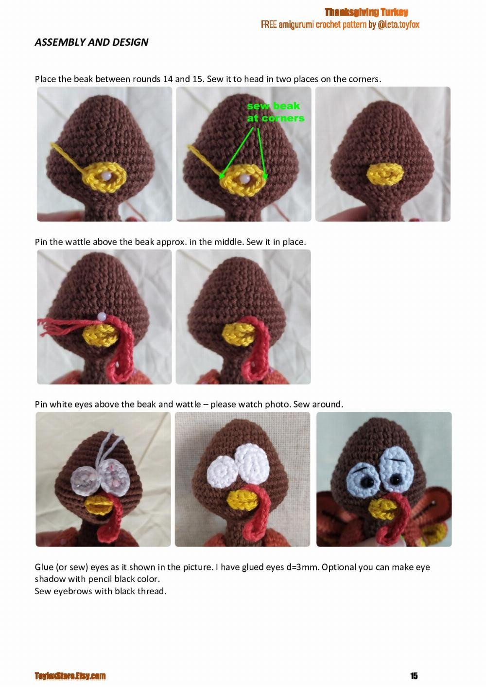 Thanksgiving Turkey FREE crochet amigurumi pattern