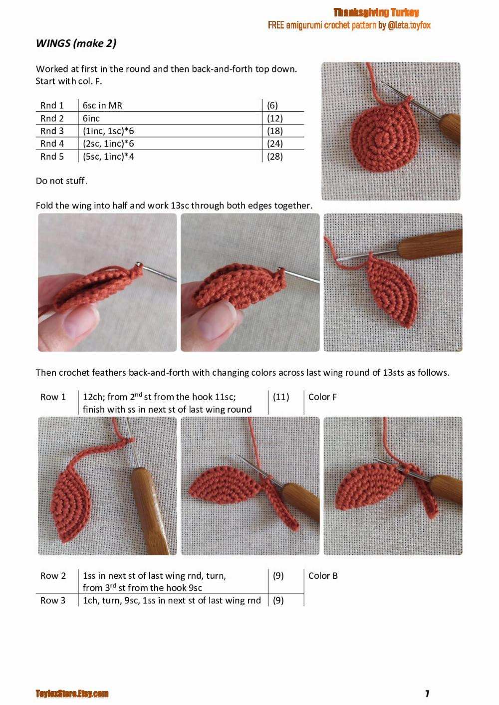 Thanksgiving Turkey FREE crochet amigurumi pattern