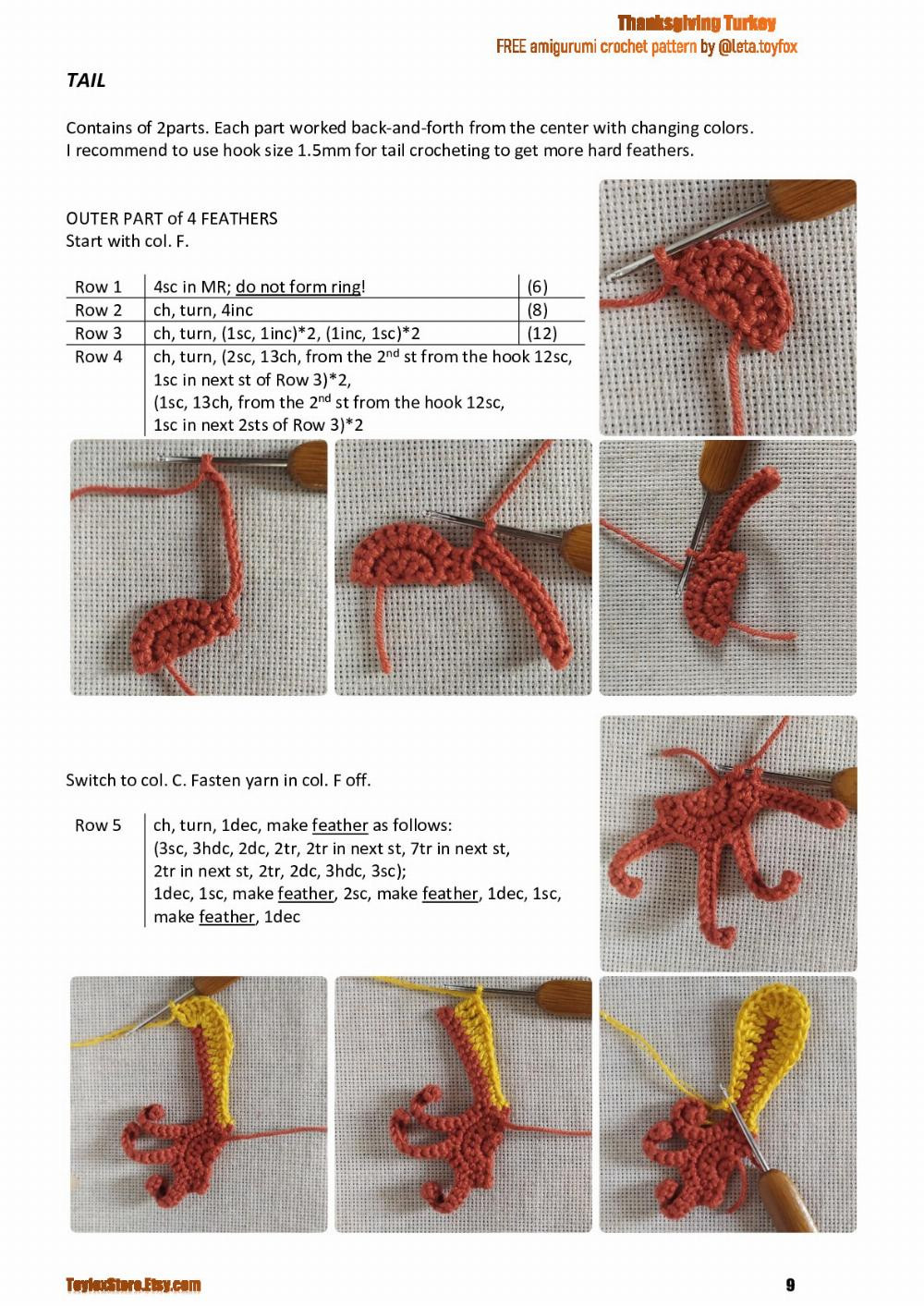 Thanksgiving Turkey FREE crochet amigurumi pattern