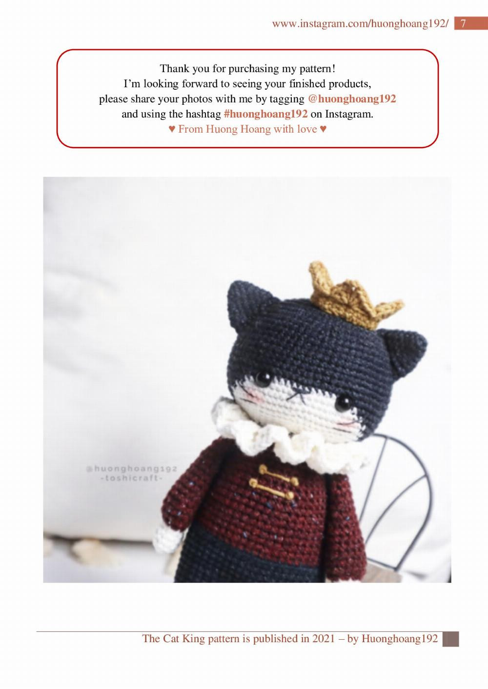 The Cat King crochet pattern