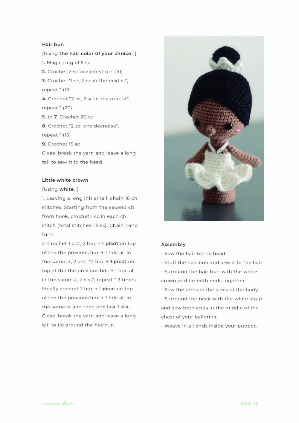 The Nutcracker Ballet doll crochet pattern