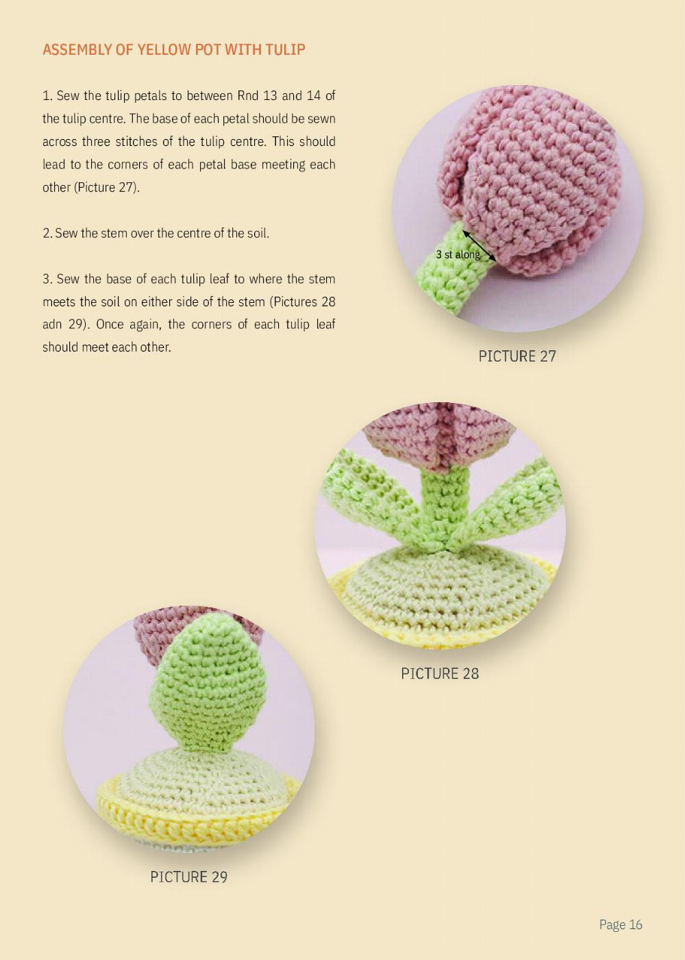 the pots crochet pattern bear and tulip