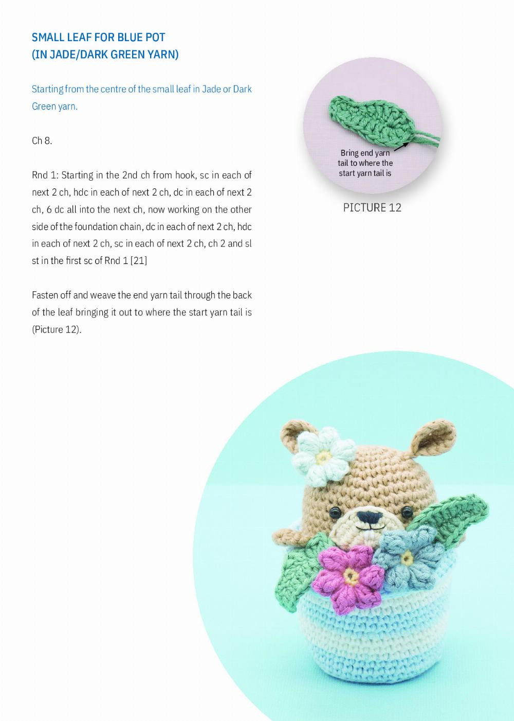 the pots crochet pattern bear and tulip