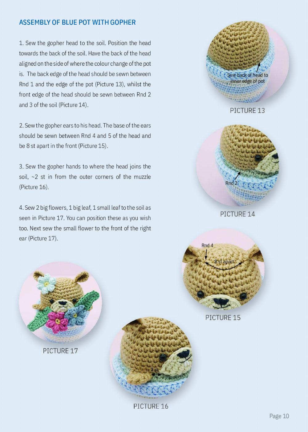 the pots crochet pattern bear and tulip