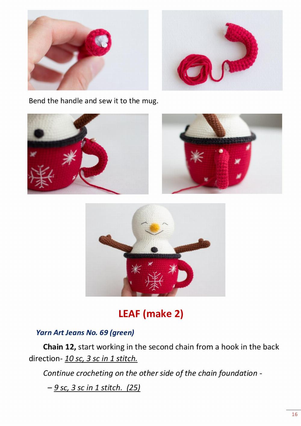 THE SNOWMAN MUG Crochet pattern