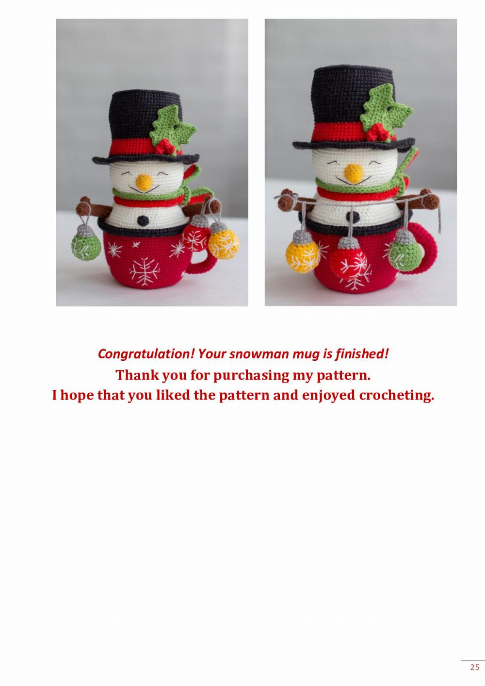 THE SNOWMAN MUG Crochet pattern