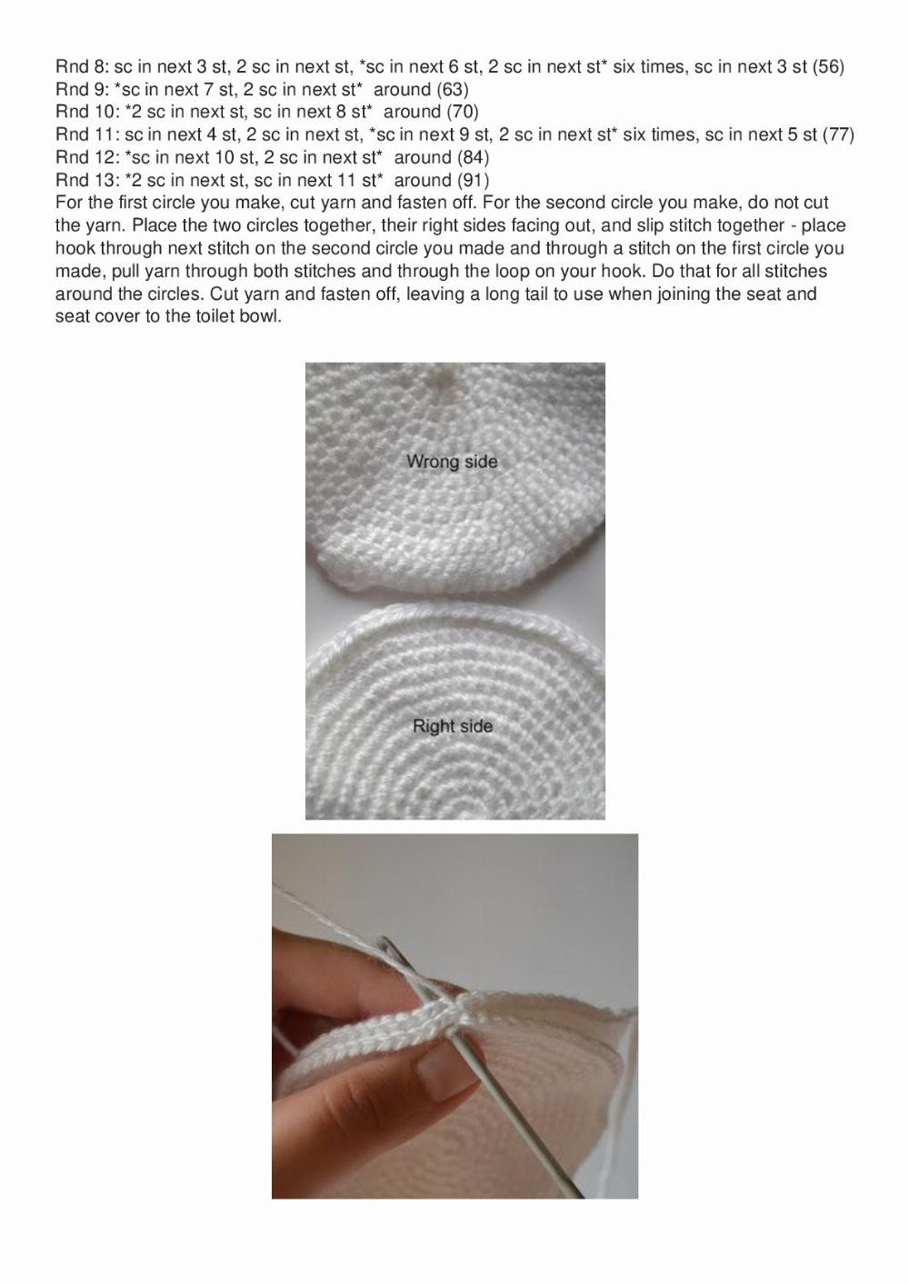 The toilet crochet pattern