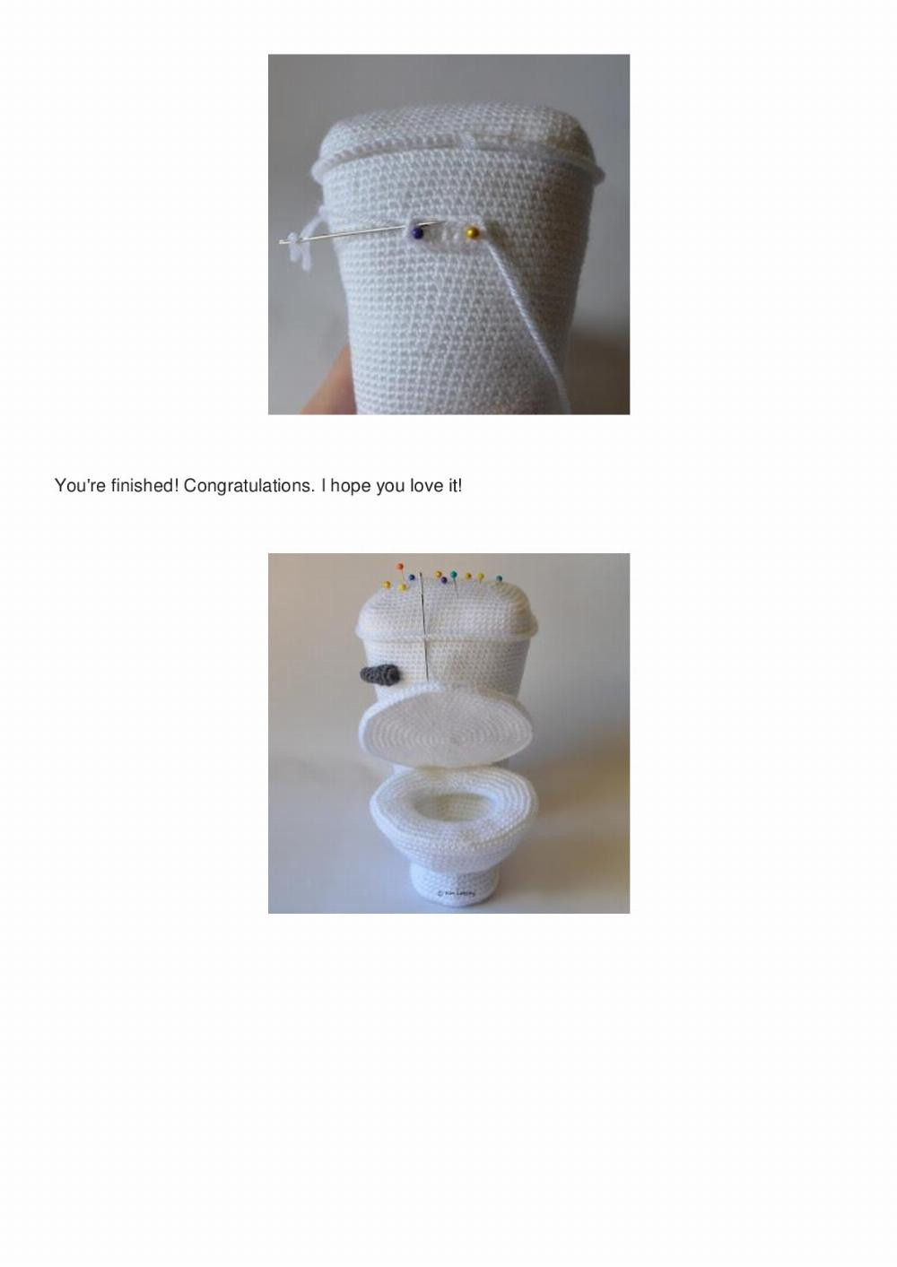 The toilet crochet pattern