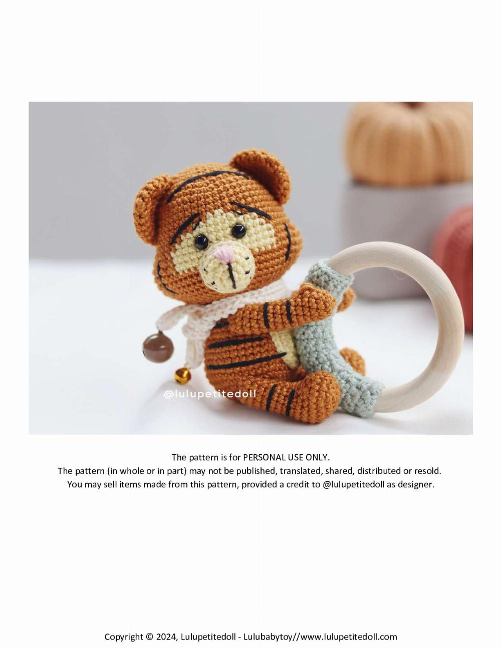 Tigger Rattle crochet pattern