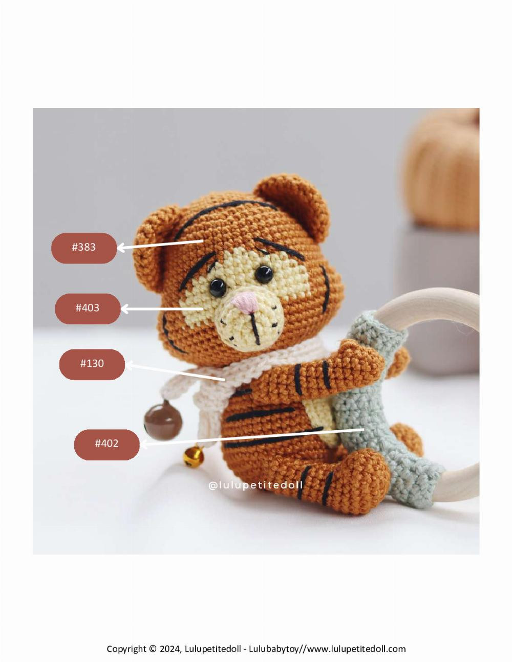 Tigger Rattle crochet pattern