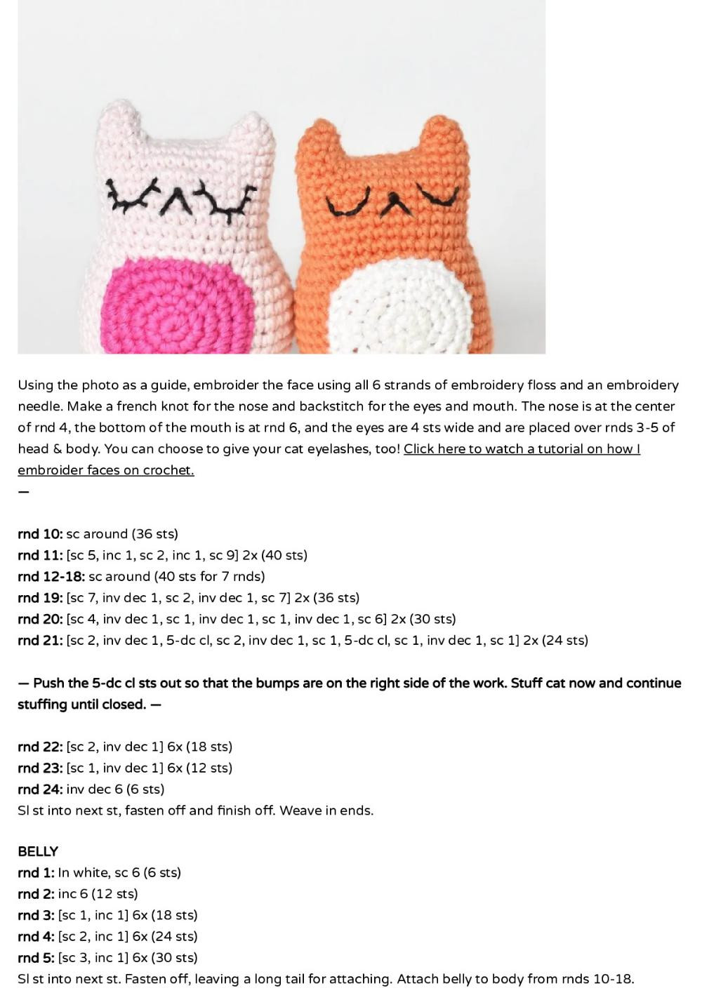 Tiny Cat | Free Amigurumi Crochet Pattern