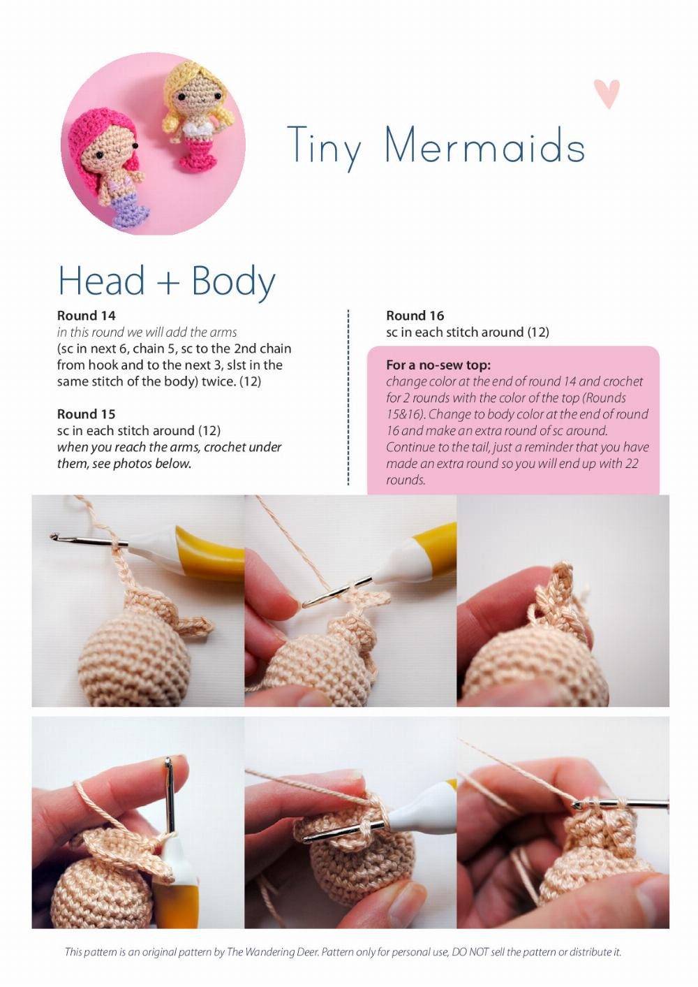 Tiny Mermaids crochet amigurumi pattern