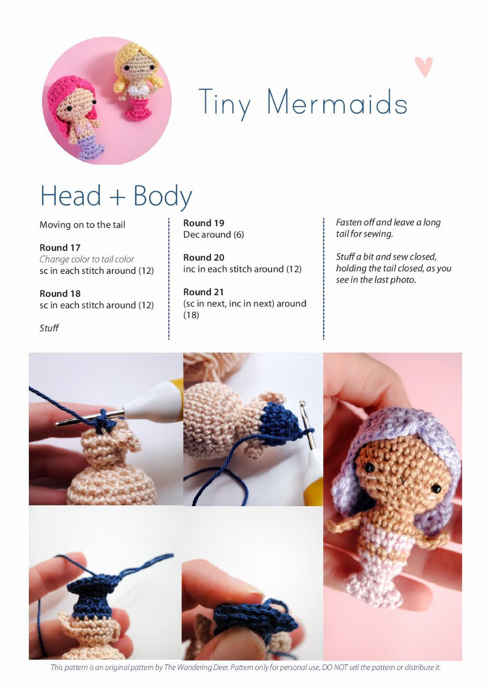 Tiny Mermaids crochet amigurumi pattern