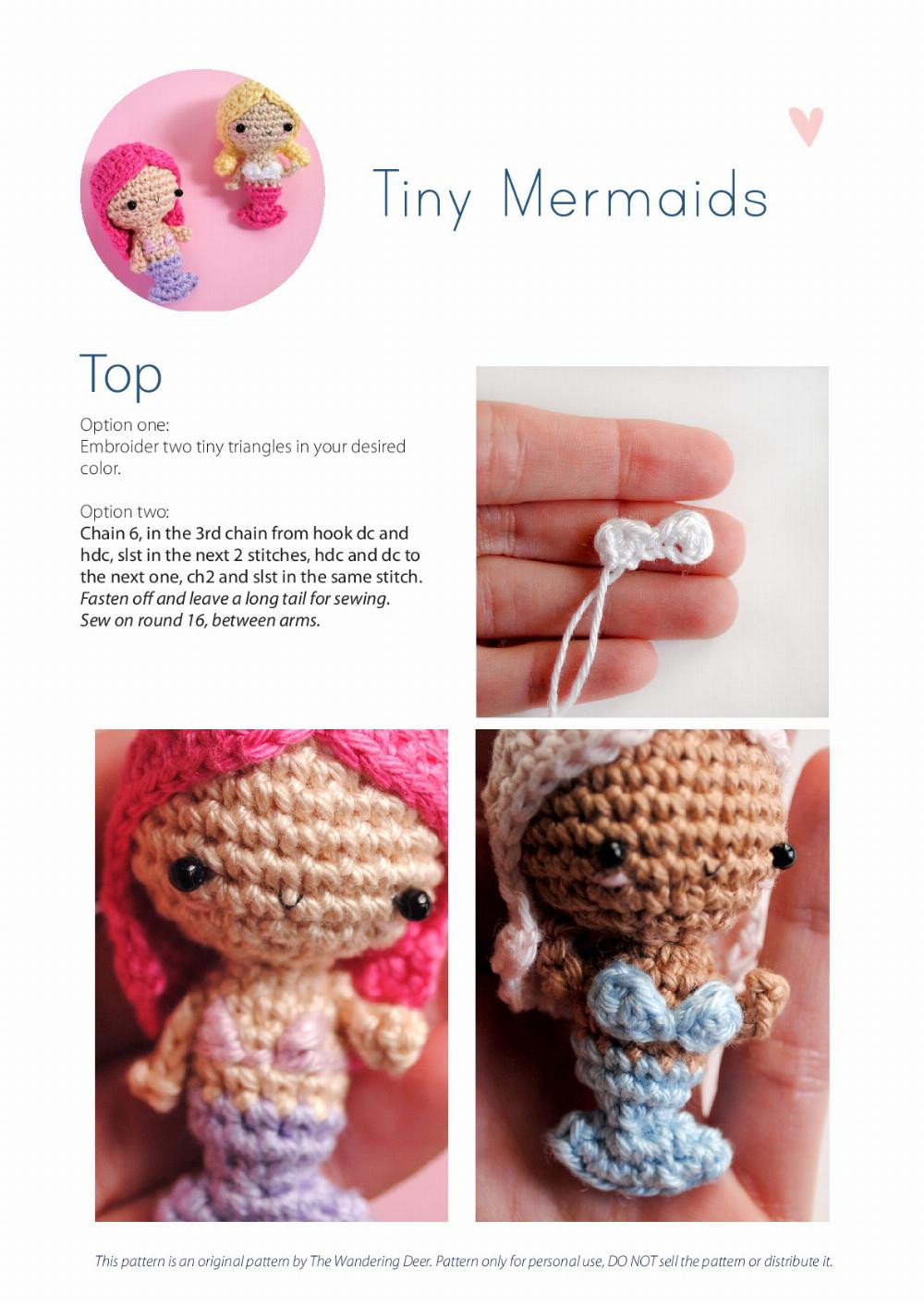 Tiny Mermaids crochet amigurumi pattern