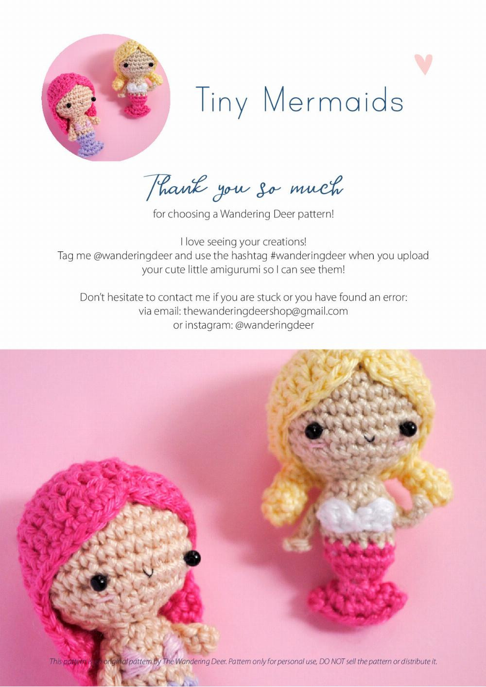 Tiny Mermaids crochet amigurumi pattern