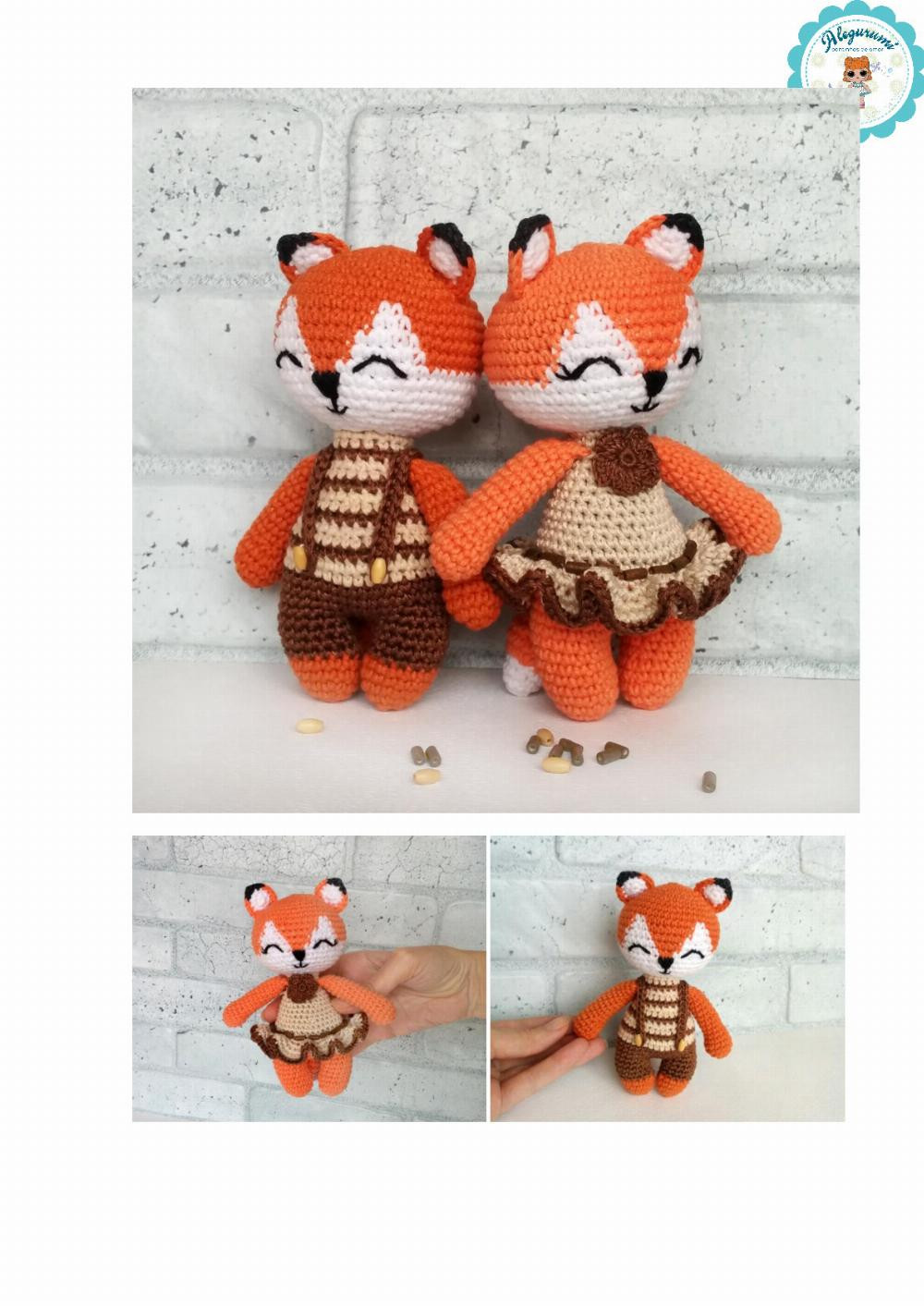 Two foxes – Lara and Larry crochet pattern