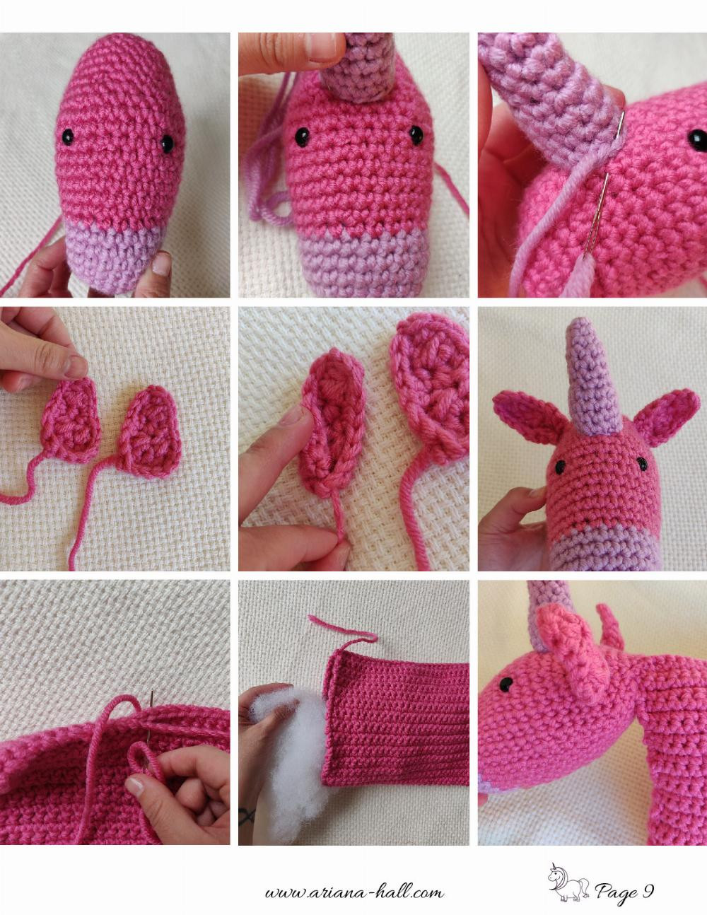 Unicorn Pillow crochet pattern