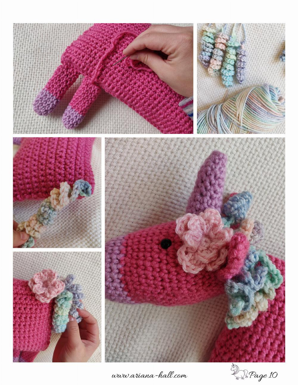 Unicorn Pillow crochet pattern