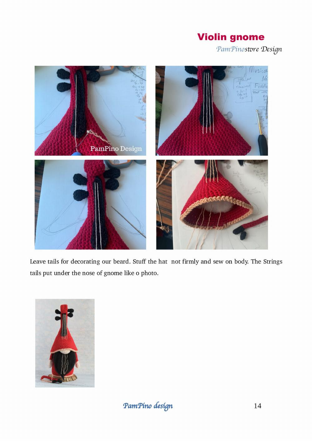 Violin Gnome PamPinostore