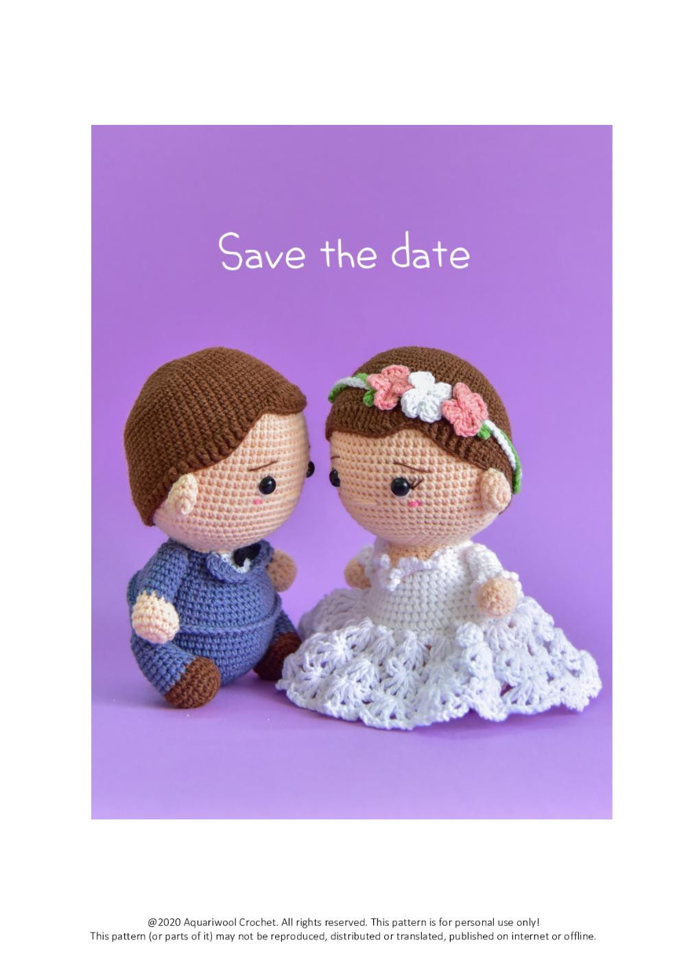 WEDDING COUPLE crochet pattern