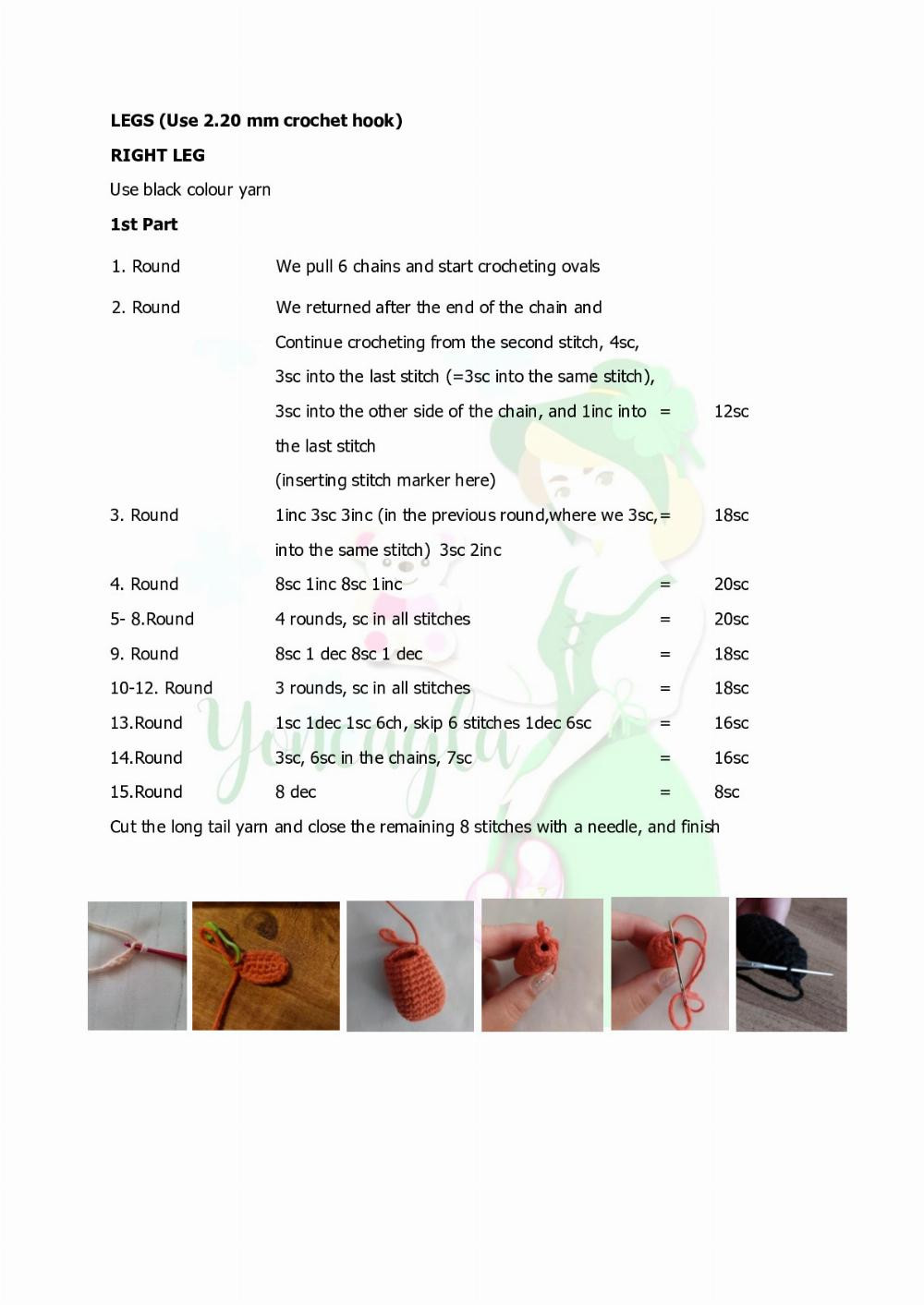 WEDNESDAY with thing hand crochet pattern