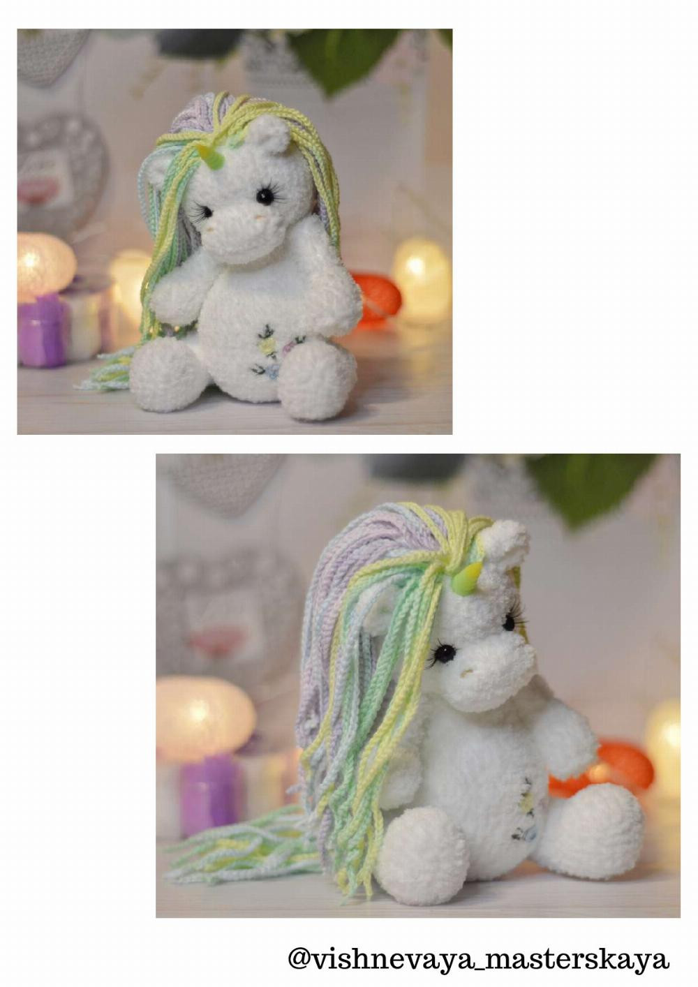 white Baby Unicorn Crochet Pattern