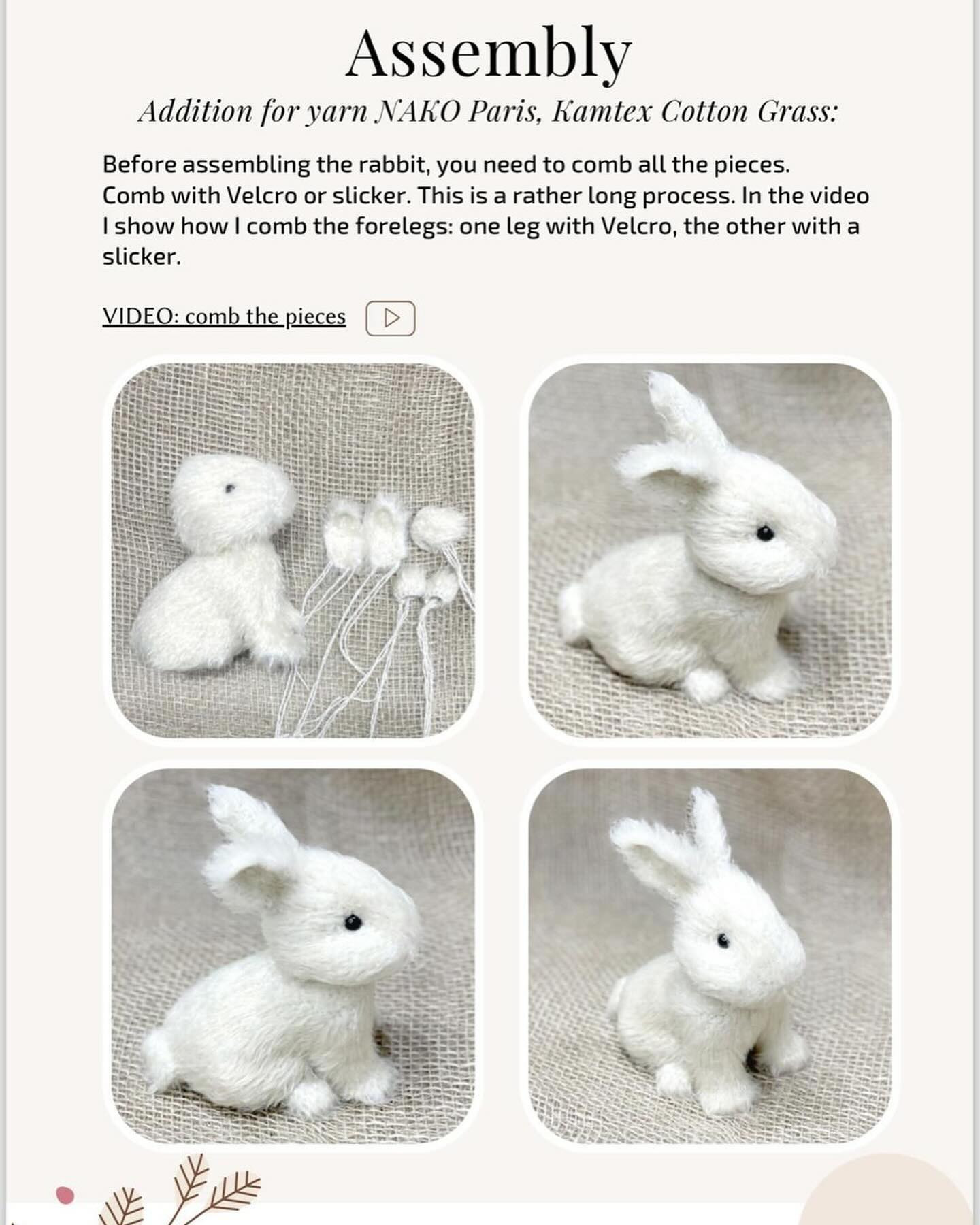 white fluffy rabbit crochet pattern