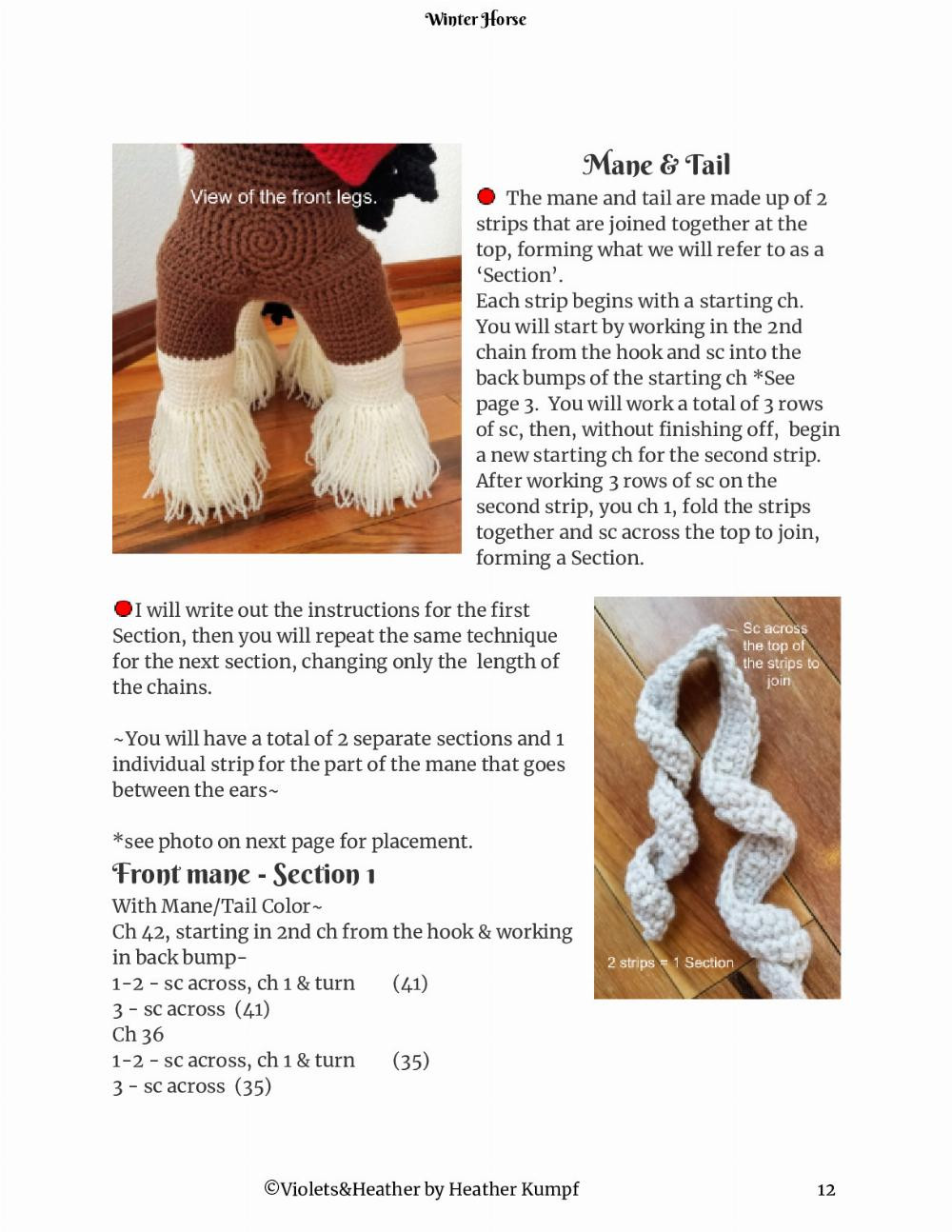 Winter Horse crochet pattern