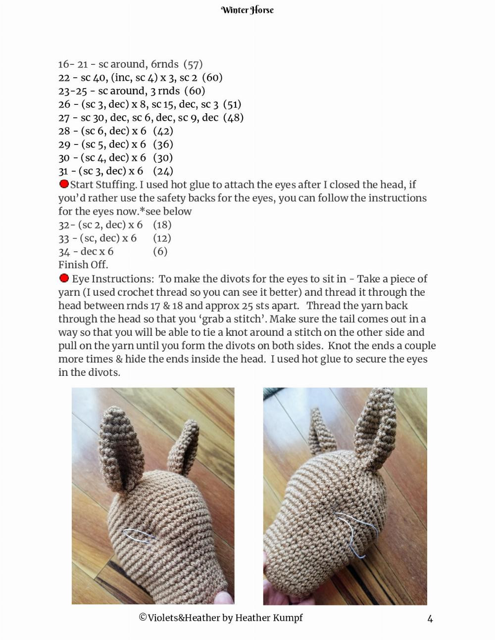 Winter Horse crochet pattern