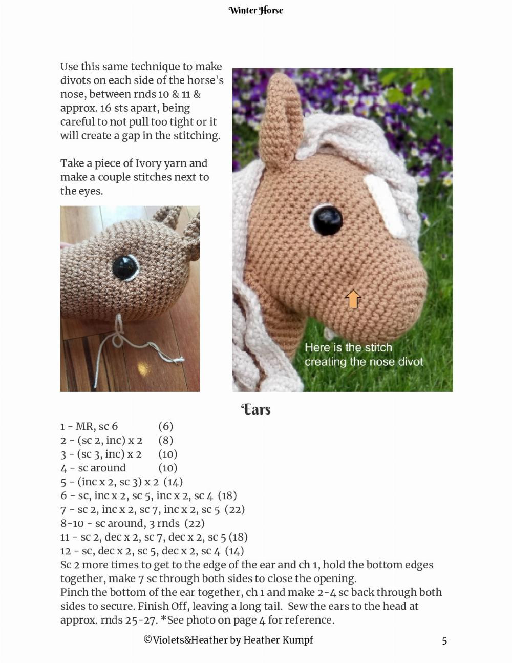 Winter Horse crochet pattern